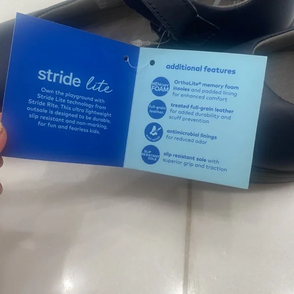 Stride Rite shoes -NEW-NEVER WORN! Full grain leather & slip resistant sole